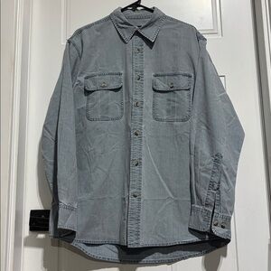 RedHead Light Denim look long sleeve button down, chest pockets, cotton, casual